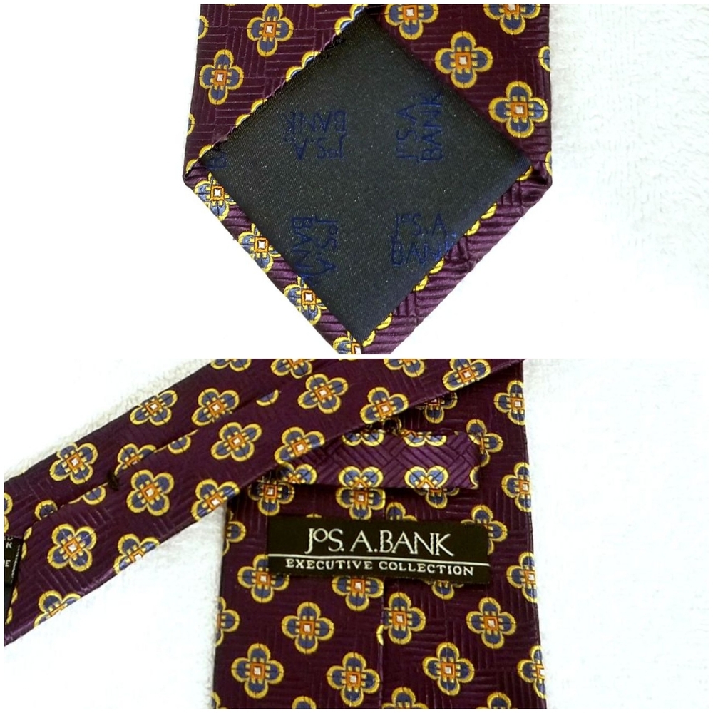 Jos A. Bank Exec Collection Purple Geometric Tie - Picture 3 of 6